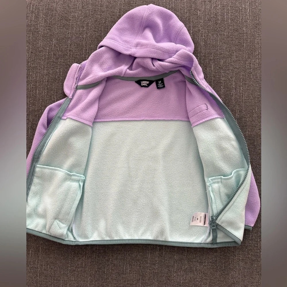 Lands End 3t fleece jacket - Picture 2 of 5